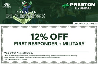 12% off for Fist Responders or Military