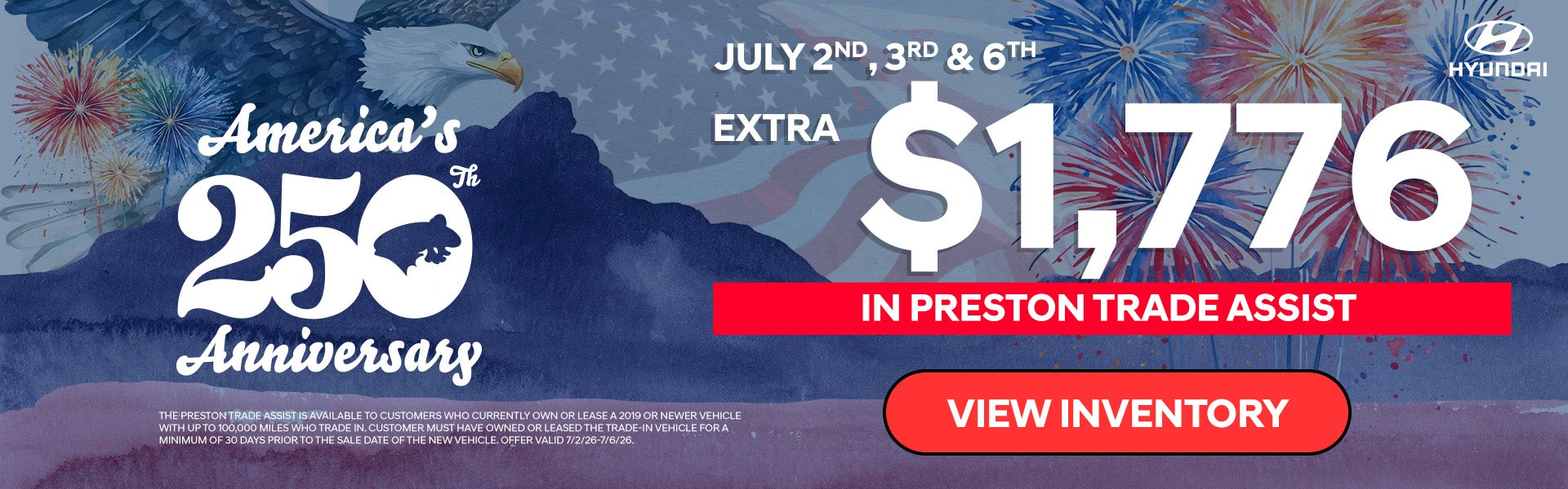 Extra $1,776 in Preston Trade Assist!